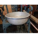 Alloy Bowl with metal handles