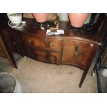 Bow Front Sideboard 56 inches wide 36 1/2 tall
