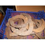 20 Vintage Heavy Horse Shoes from an old farriers shop