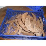 20 Vintage Heavy Horse Shoes from an old farriers shop