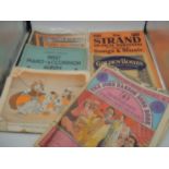 case full of vintage music sheets