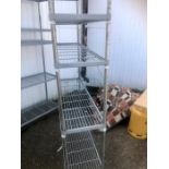 Metal workshop shelving unit 122 x 38 cm 187 cm tall