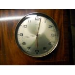 Retro Metamec Quartz Wall Clock 8 1/2 inches wide ( working at time of lotting )