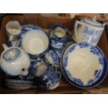 collection of blue and white china