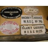 5 Hackney Carriage Badges largest 9 x 6 inches