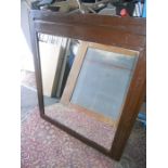 Oak Framed Wall Mirror from Castle Hotel Downham Market 39 1/2 X 45 inches