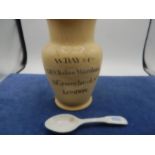 W.Day and co vase and porcelain Worcester spoon