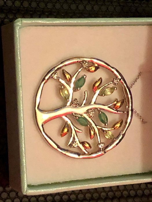 Silver Tree of Life Pendant with silver chain - Image 2 of 3