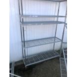 Metal workshop shelving unit 122 x 38 cm 187 cm tall