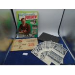 Collection of vintage sporting/football ephemera to incl Chix Bubble Gum football picture album (