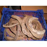 20 Vintage Heavy Horse Shoes from an old farriers shop