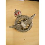 Civil Service Motoring Association Car Badge 3 1/2 inches tall