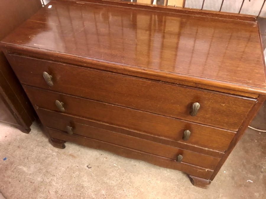 Vintage Oak 3 drawer chest 36 inches wide 28 1/2 tall 16 deep