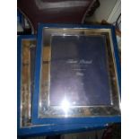 2 Silver Plated Photo Frames 8 x 10 inches