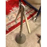 Vintage posher , wash tongs, bat and walking stick