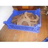 20 Vintage Heavy Horse Shoes from an old farriers shop