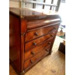 Victorian Mahogany Scottish Chest of Drawers 46 1/2 inches wide 50 1/2 tall