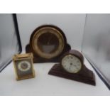 Westminster chime mantle clock, small mantle clock and carriage clock