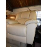 Italian leather grey manual recliner