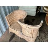 Wicker loveseat