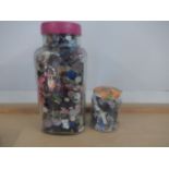 2 jars of buttons