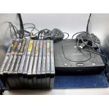 Sega Saturn Games Console with 2 controllers and 12 games