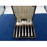 Grapefruit spoons set of 6 silver plated, in box