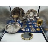 silver plated items and brass items