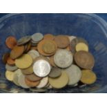 3 sets of coins 1971-1972 and a set of euro coins, initially issued to members of staff and a tub of