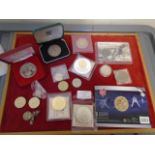 Tub of commemorative coins medals / medallions