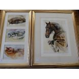 D Hennel framed prints of race horses