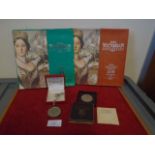 Collection of coins: 1951 Festival of Britain 5/- open in box; 1977 Silver Jubilee Isle of Mann