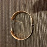 9ct metal core bracelet and white metal bangle