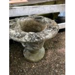 Concrete pedestal urn planter ( one piece )