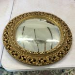 Gilt Framed Bulls Eye Mirror 22 inches wide