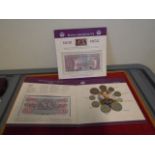 King George VI coin and stamp collection x2