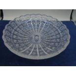 Vintage Bohemian crystal bowl 9.5"