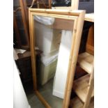 Large Pine Framed Mirror