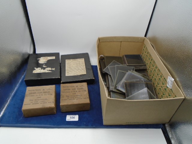 Large collection of glass photographic plates including Russian Tsar imperial pre-1917, including