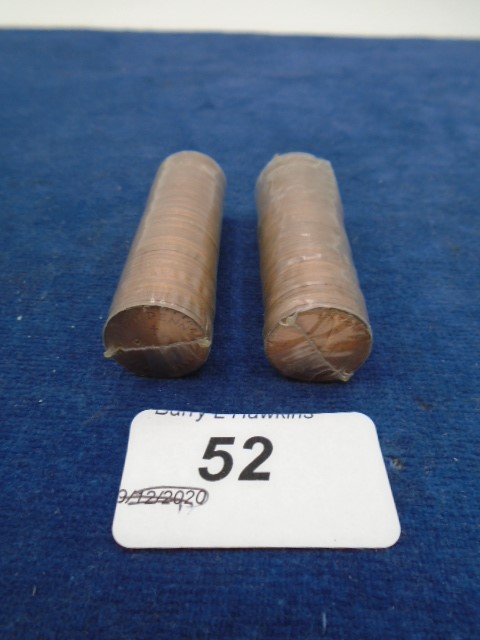 2 rolls of uncirculated new 1/2 pence coins - Image 2 of 2