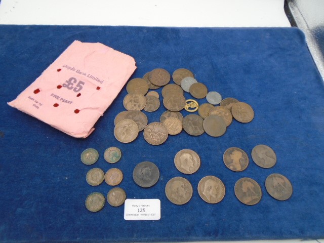 Quantity of copper to incl George III 1/2p, Victoria penny x4, Edward VII penny x3 plus others