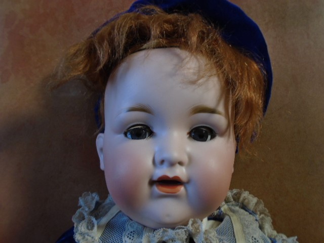 A vintage composite Armand Marseille doll with bisque face marked ' 990 - 13' articulated limbs - Image 2 of 5