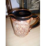 Quantock Pottery Jug 6 inches tall ( chip to underside of spout )