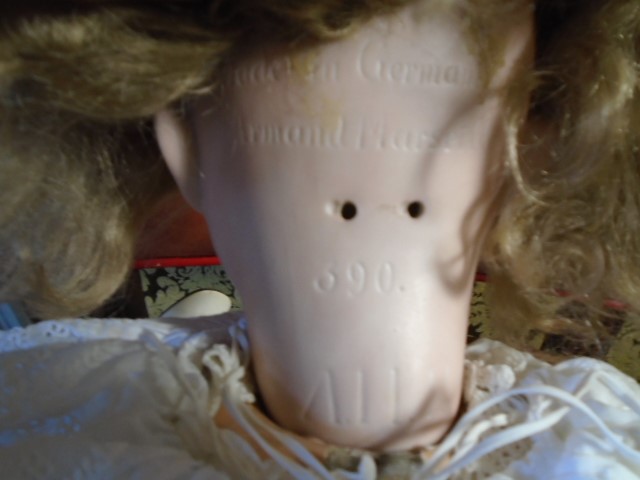 A beautiful vintage (Victorian/Edwardian era) Armand Marseille Composite doll with bisque face - Image 4 of 7