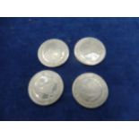 4 ECU tokens set of 4 1992- England, Scotland, Wales, N Ireland