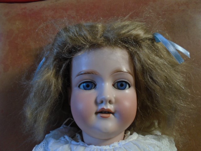 A beautiful vintage (Victorian/Edwardian era) Armand Marseille Composite doll with bisque face - Image 2 of 7