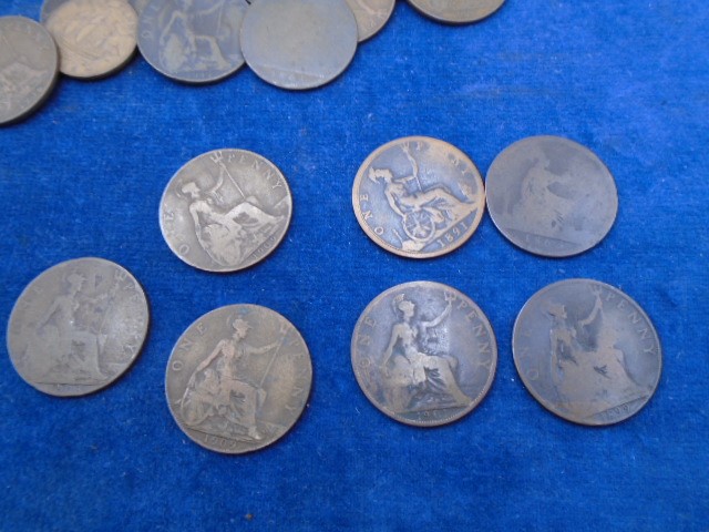 Quantity of copper to incl George III 1/2p, Victoria penny x4, Edward VII penny x3 plus others - Image 5 of 6