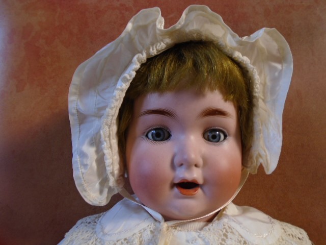 A vintage (Edwardian era) composite bisque faced doll. marked 'S and Q, 12' Germany - - Image 2 of 5