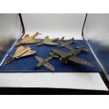 collection of 6 model aeroplanes, as found