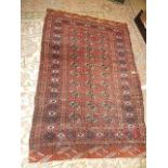 Red Patterned Rug 5 ft x 38 inches